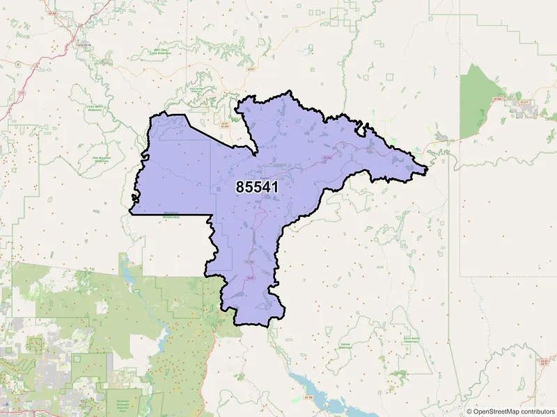 Map of ZIP Code 85541 — Payson, AZ