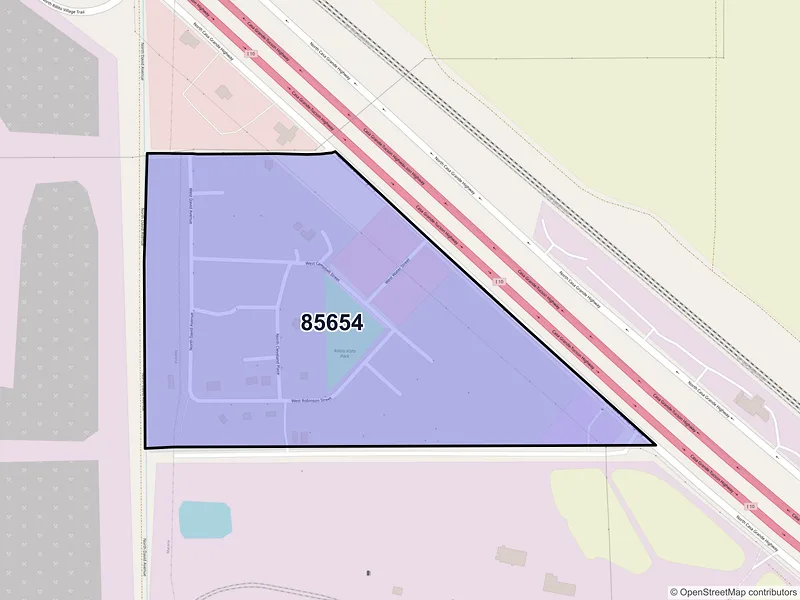 Map of Rillito, Arizona and ZIP codes