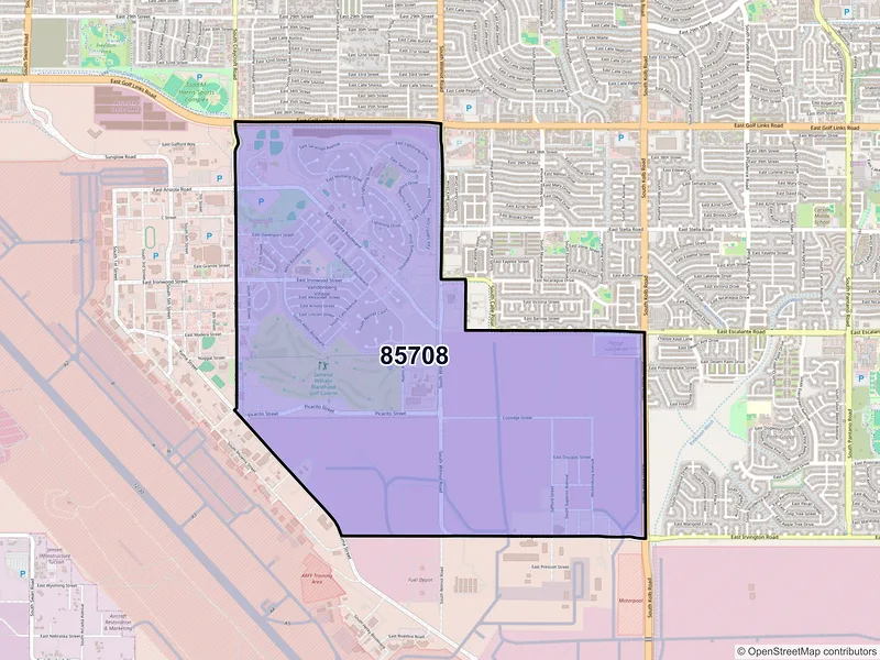 Map of ZIP Code 85708 — Tucson, AZ