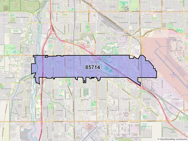 Map of ZIP Code 85714 — Tucson, AZ