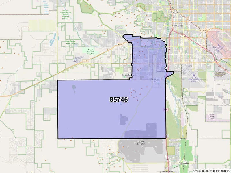 Map of ZIP Code 85746 — Tucson, AZ