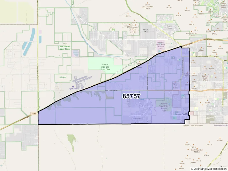 Map of ZIP Code 85757 — Tucson, AZ