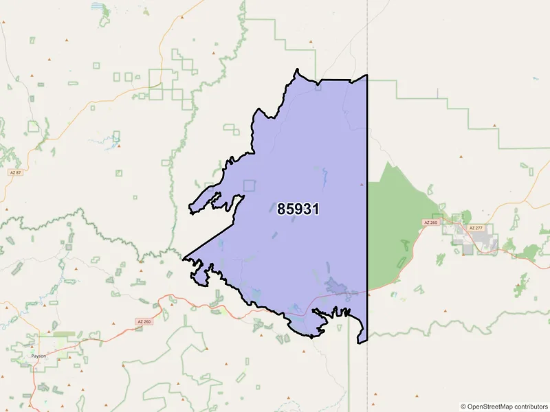 Map of Forest Lakes, Arizona and ZIP codes