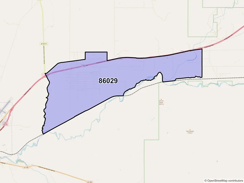 Map of Sun Valley, Arizona and ZIP codes