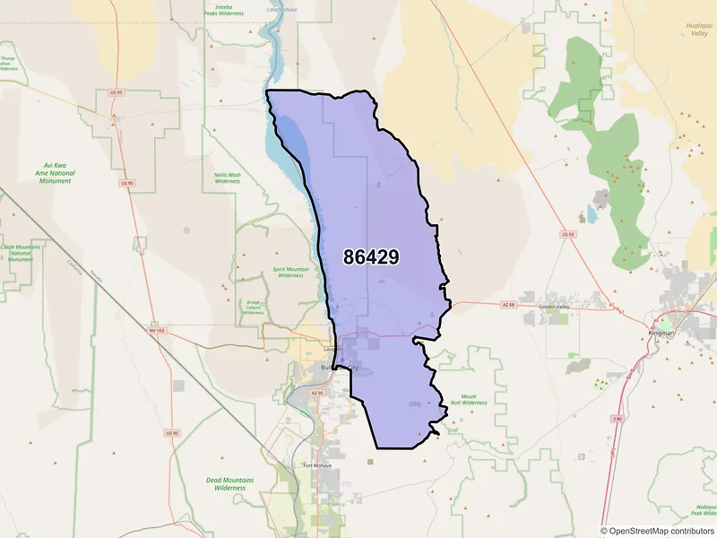 Map of ZIP Code 86429 — Bullhead City, AZ