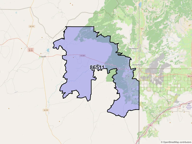 Map of Saint Michaels, Arizona and ZIP codes