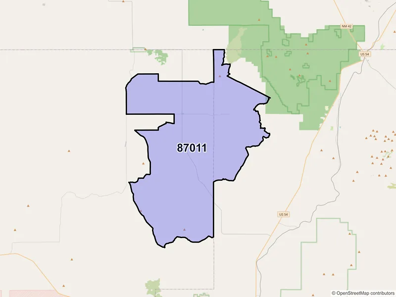 Map of Claunch, New Mexico and ZIP codes