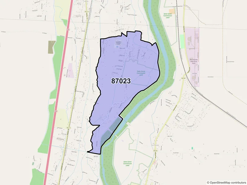 Map of Jarales, New Mexico and ZIP codes
