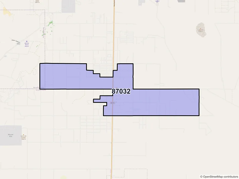 Map of McIntosh, New Mexico and ZIP codes