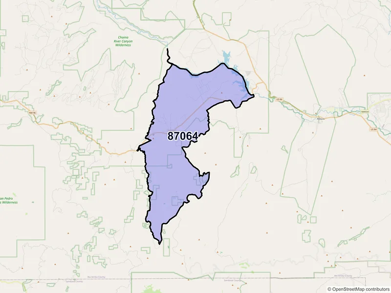 Map of Youngsville, New Mexico and ZIP codes