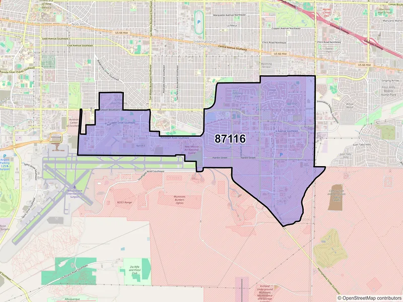 Map of ZIP Code 87116 — Albuquerque, NM
