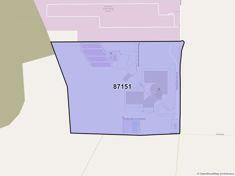 Map of ZIP Code 87151 — Albuquerque, NM
