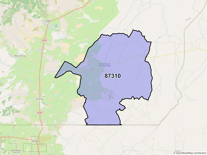 Map of Brimhall, New Mexico and ZIP codes