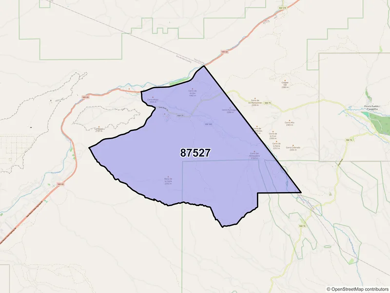 Map of Dixon, New Mexico and ZIP codes