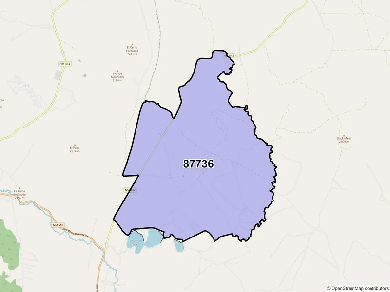 Map of Rainsville, New Mexico and ZIP codes