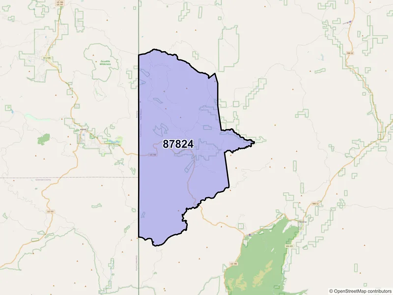 Map of Luna, New Mexico and ZIP codes