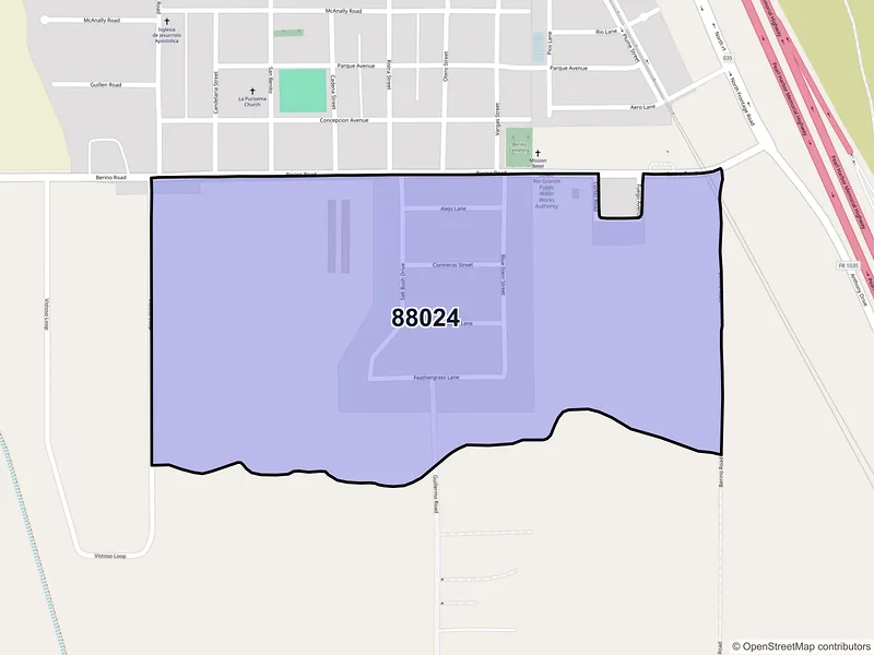 Map of Berino, New Mexico and ZIP codes