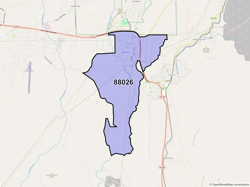 Map of Santa Clara, New Mexico and ZIP codes