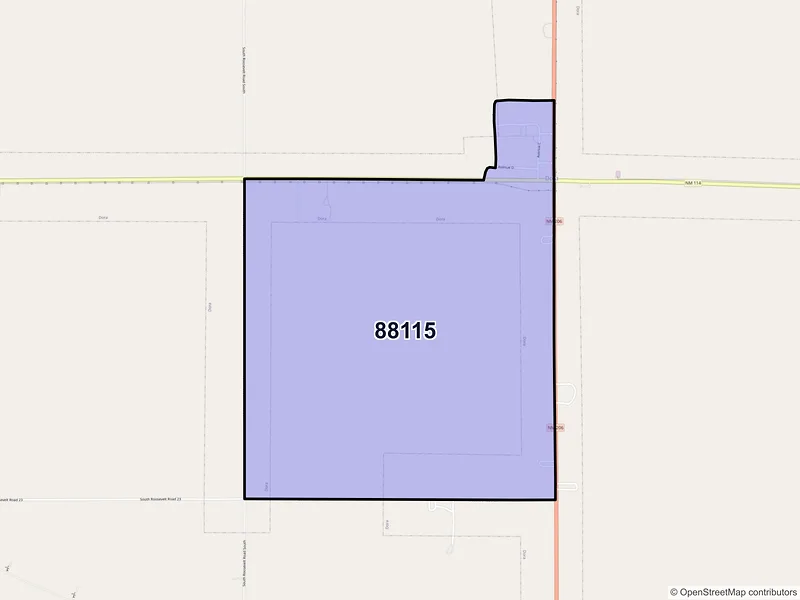 Map of Dora, New Mexico and ZIP codes