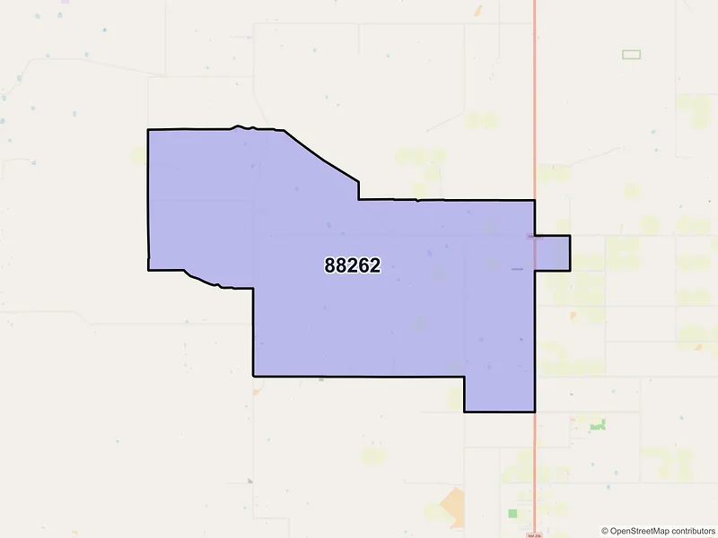 Map of McDonald, New Mexico and ZIP codes