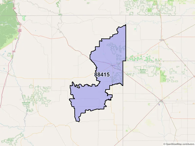 Map of Clayton, New Mexico and ZIP codes