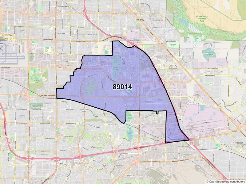 Map of ZIP Code 89014 — Henderson, NV
