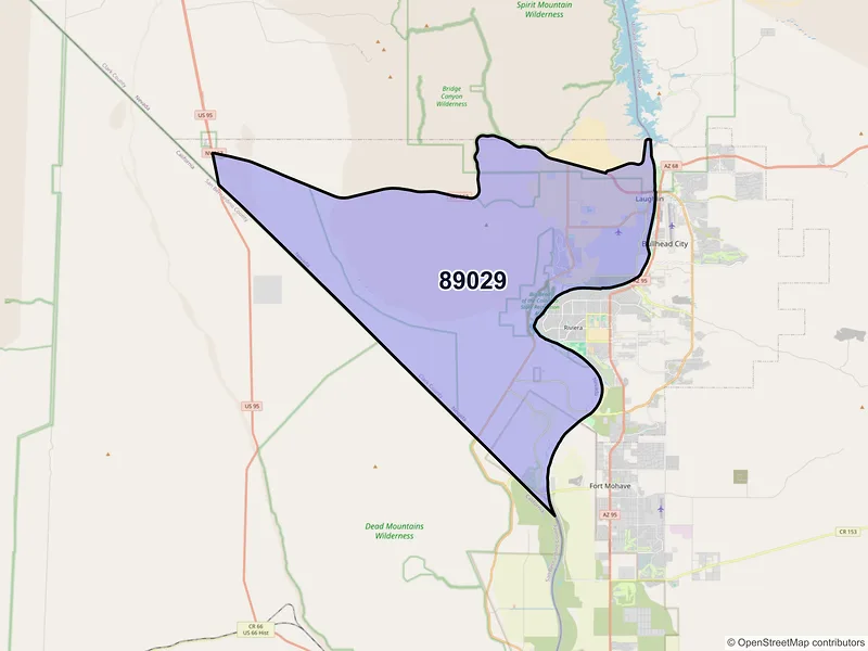 Map of ZIP Code 89029 — Laughlin, NV