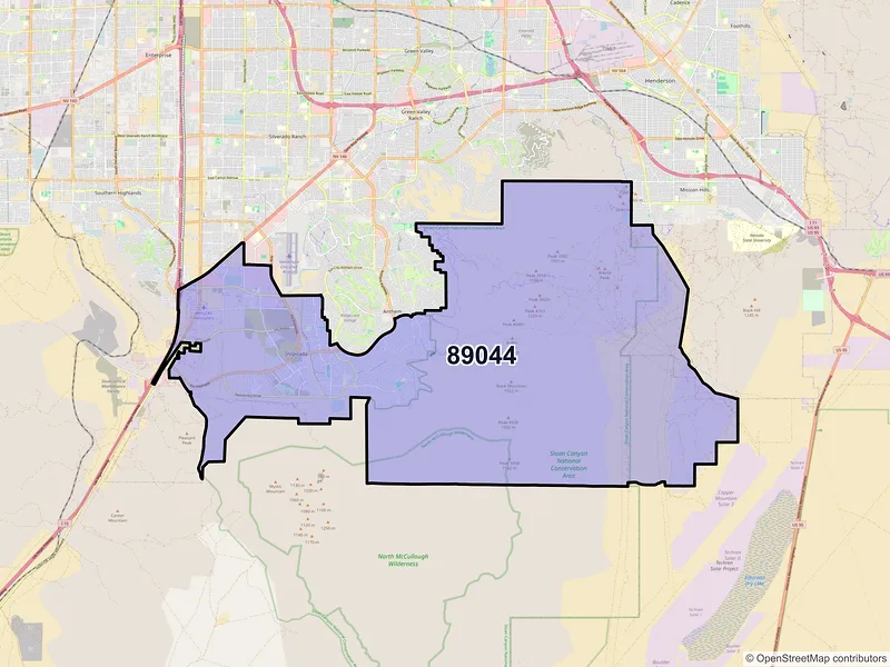 Map of ZIP Code 89044 — Henderson, NV
