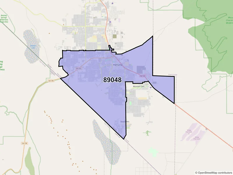 Map of ZIP Code 89048 — Pahrump, NV