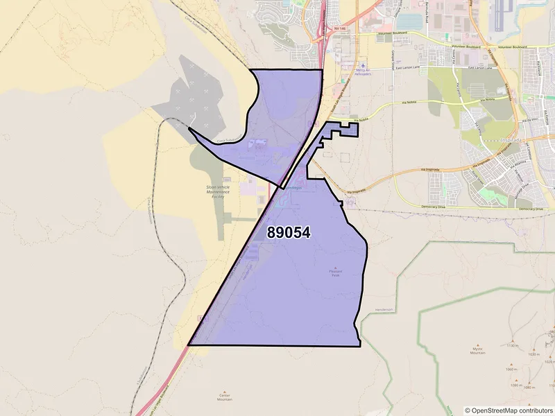 Map of ZIP Code 89054 — Sloan, NV