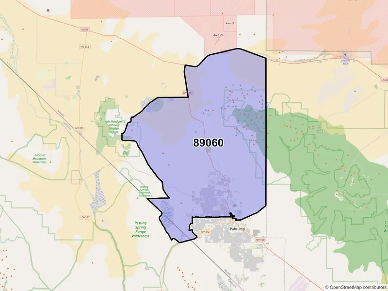Map of ZIP Code 89060 — Pahrump, NV