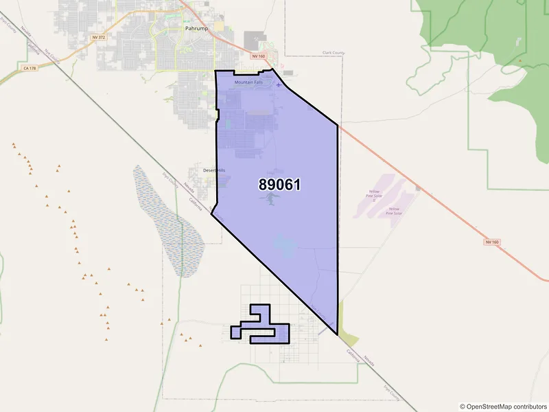 Map of ZIP Code 89061 — Pahrump, NV