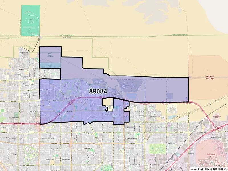 Map of ZIP Code 89084 — North Las Vegas, NV