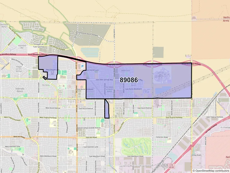 Map of ZIP Code 89086 — North Las Vegas, NV