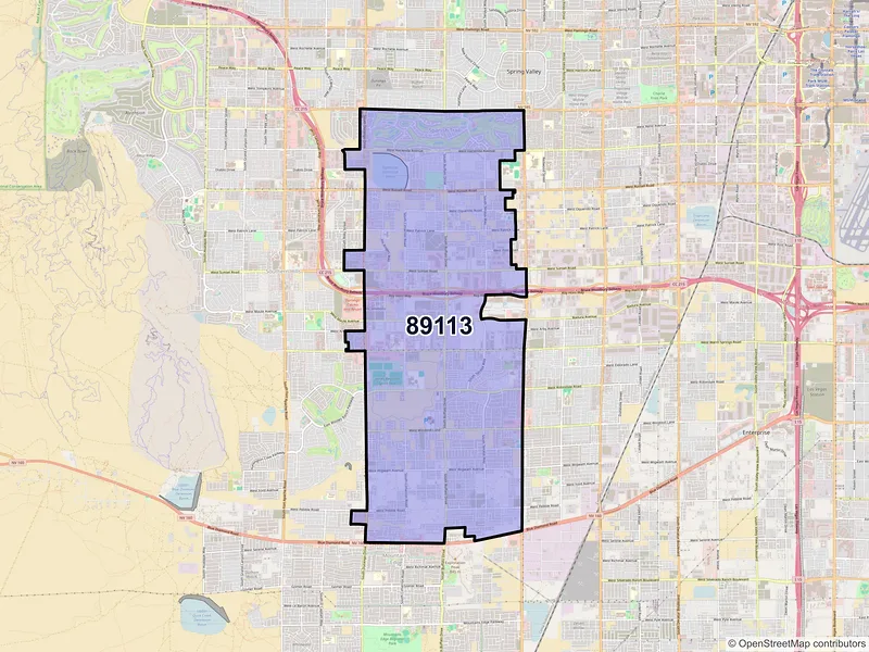 Map of ZIP Code 89113 — Las Vegas, NV