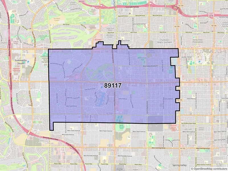 Map of ZIP Code 89117 — Las Vegas, NV