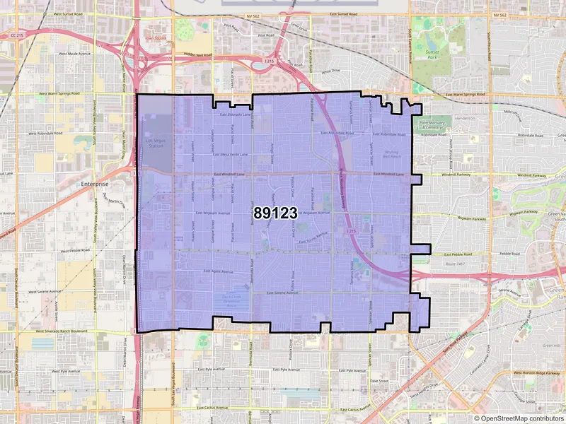 Map of ZIP Code 89123 — Las Vegas, NV