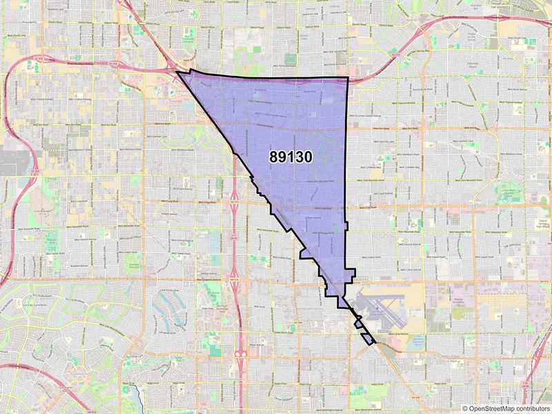 Map of ZIP Code 89130 — Las Vegas, NV