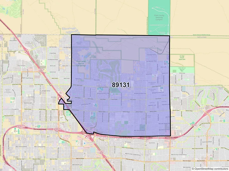 Map of ZIP Code 89131 — Las Vegas, NV