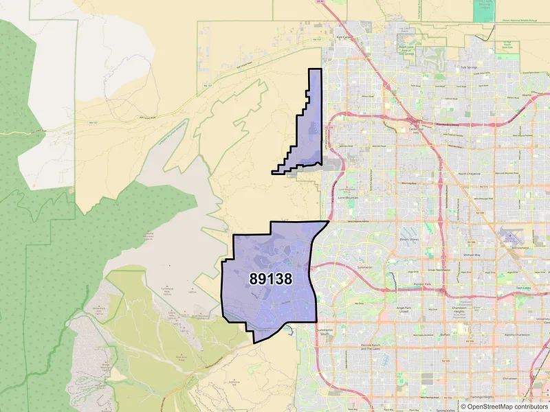 Map of ZIP Code 89138 — Las Vegas, NV