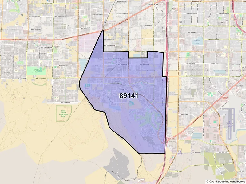 Map of ZIP Code 89141 — Las Vegas, NV
