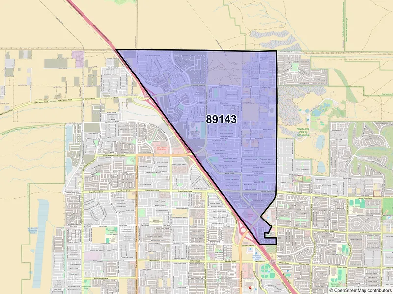 Map of ZIP Code 89143 — Las Vegas, NV