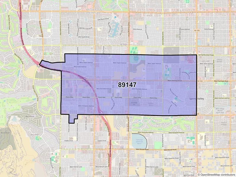 Map of ZIP Code 89147 — Las Vegas, NV