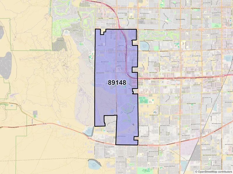 Map of ZIP Code 89148 — Las Vegas, NV