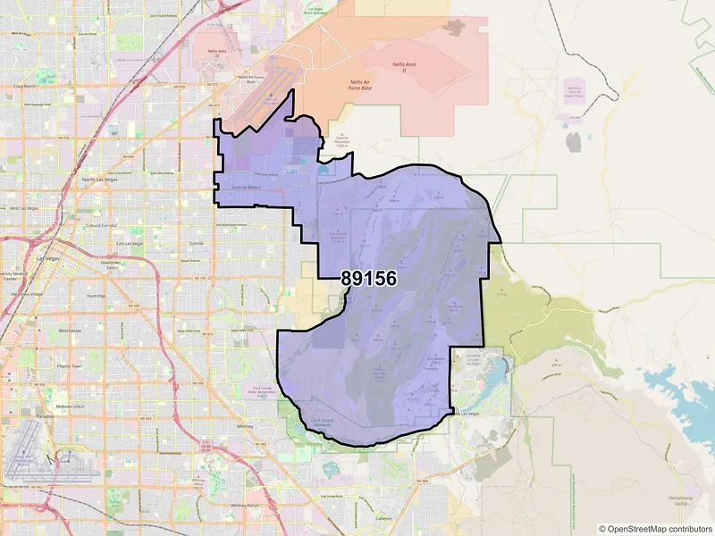 Map of ZIP Code 89156 — Las Vegas, NV