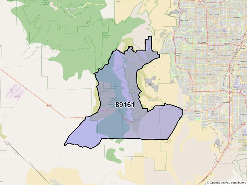 Map of ZIP Code 89161 — Las Vegas, NV