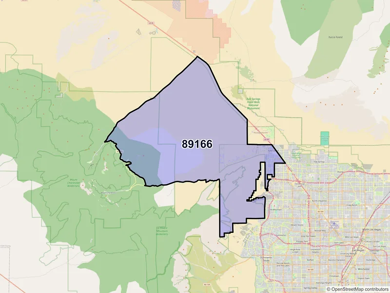 Map of ZIP Code 89166 — Las Vegas, NV
