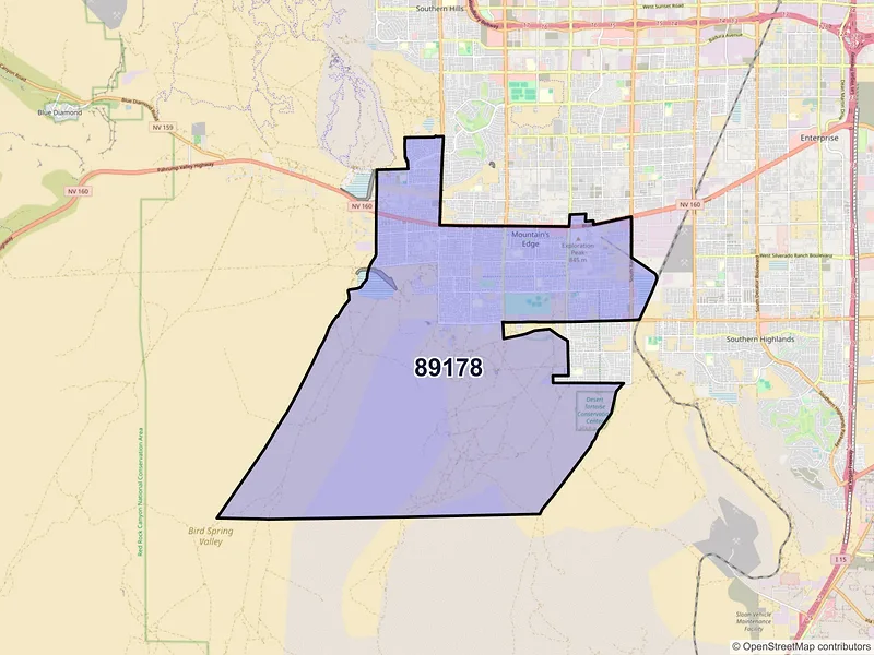Map of ZIP Code 89178 — Las Vegas, NV