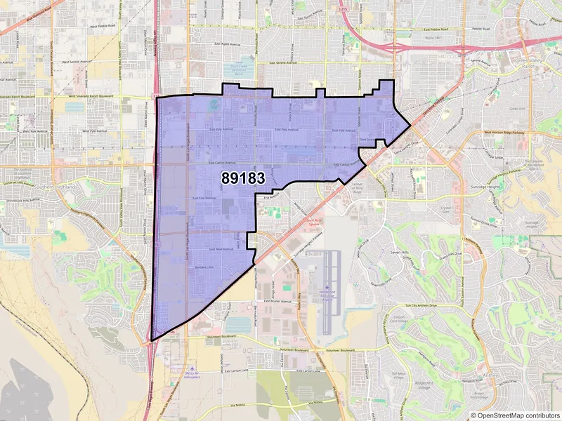 Map of ZIP Code 89183 — Las Vegas, NV