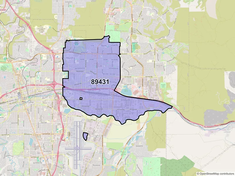 Map of ZIP Code 89431 — Sparks, NV